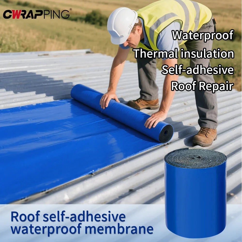 Waterproof Self Adhesive Tape Roof Leak Repair Viscous Sealing Crack Resistance Heat Insulation Renovate for Home