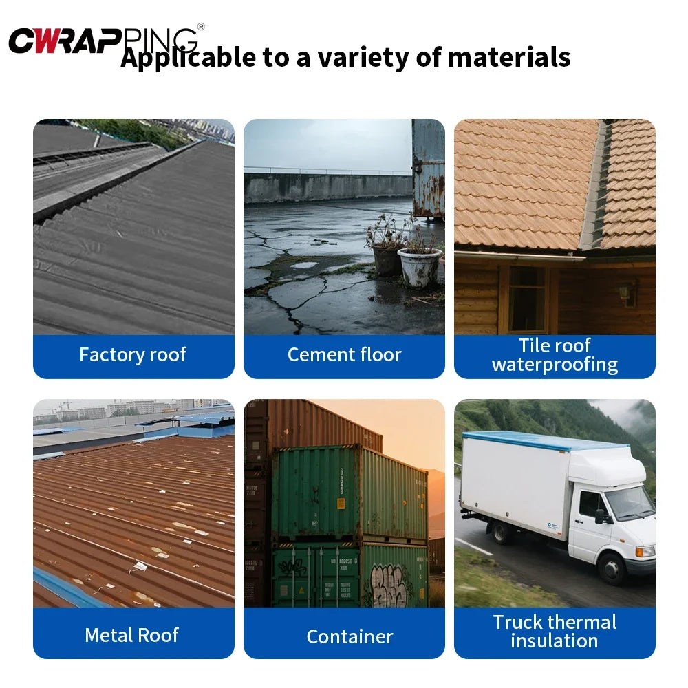 Waterproof Self Adhesive Tape Roof Leak Repair Viscous Sealing Crack Resistance Heat Insulation Renovate for Home